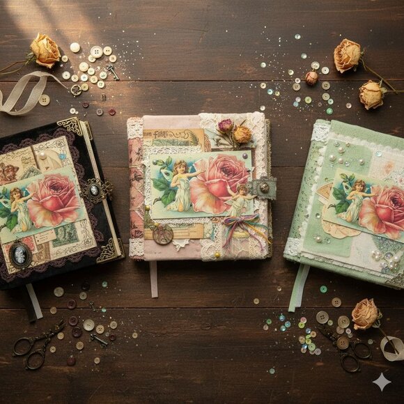 CREATIVE HORIZONS Other - Vintage Fairy & Rose Postcard Pack Unused Ephemera for Junk Journals